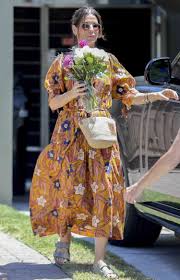 sandra bullock seen out with flowers in