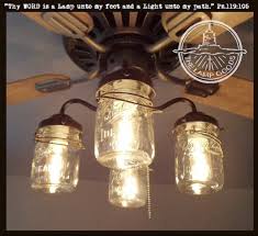 Mason Jar Light Kit For Ceiling Fan With Vintage Pints Out Of Stock Eta Nov 18th Ceiling Fan With Light Ceiling Fan Light Kit Fan Light