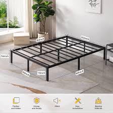 tatago 16 inch queen bed frame with