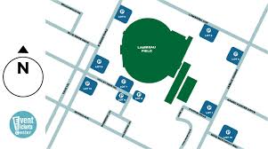 Map Of Parking Near The Lambeau Field In Green Bay