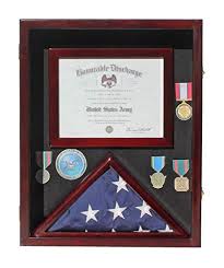Framing military medals and military ribbons is something we're very experienced at doing. Flag Display Case Pin Medal Shadow Box With Certificate Letter Holder For 3 X 5 Ft Flag 21 75 H X 17 5 W Overall Buy Online In Macedonia At Macedonia Desertcart Com Productid 33687774