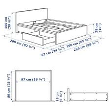 Ikea Malm Bed Frame 2 Boxes Oak