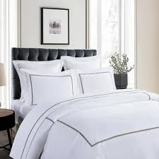 embroidered taupe king duvet cover