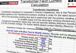Transformer Fault Current Calculation