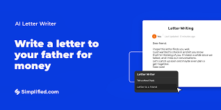 write a letter to your father for money