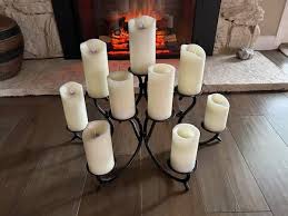Wrought Iron Fireplace Candle Holder
