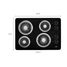 Whirlpool Wcc31430ab 30 Electric Cooktop Black