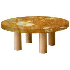 Round Giallo Sienna Coffee Table With