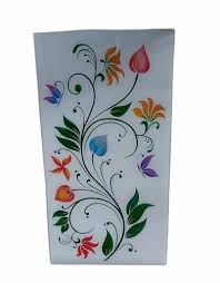 Multicolor Etched Work Glass For