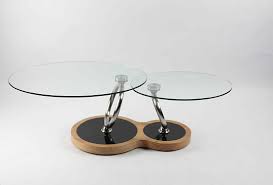 Double Ring Rotating Coffee Table