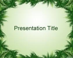 This Free Leaves Frame Powerpoint Template Is A Green Template For