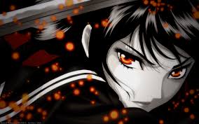 Sharp anime male eyes reference. Anime Blood C Saya 2560x1600 Wallpaper Teahub Io