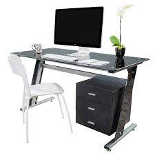 Black 3 Drawer Computer Desk