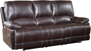 Homeroots Stylish Brown Leather Sofa