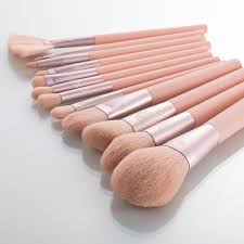 premium brown makeup brushes powder