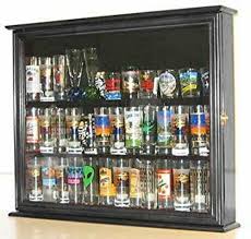 Tall Shot Glass Display Case Cabinet