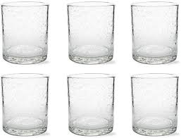 Tag Bubble Glass Set Of 6 Double Old