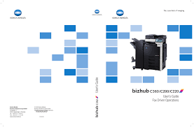 Download the latest drivers and utilities for your device. Konica Minolta Bizhub C220 Users Manual Bizhub C360 Faxdr
