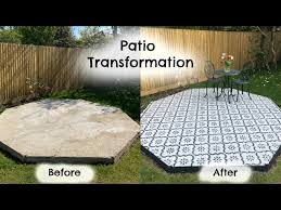 How To Stencil Your Patio Tiles