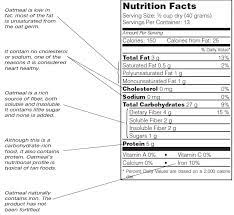rolled oats nutrition facts