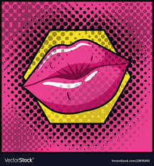 female lips pop art style royalty free