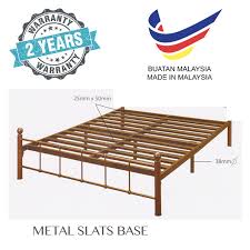 miko queen size metal bed silver