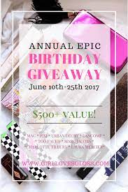 annual epic birthday giveaway