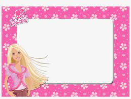 barbie pink fl png frame printable