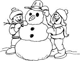 Keep a cat and pumpkin company on a magical night. Pictures Of Snowmen To Color Coloring Home