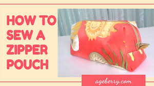 sew a lined zipper pouch by serger