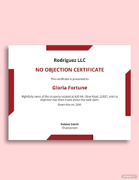 free no objection certificate templates