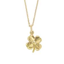 18ct yellow gold 4 leaf clover pendant
