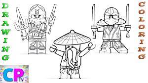 Ninjago Drawing and Coloring Pages,How to Color and Draw Loyd,Jay and  Sensei,Super Speed Coloring - YouTube