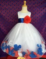 4.7 out of 5 stars. Red White Royal Blue 4th Of July Flower Girl Summer Bridesmaids Toddler Dress 24 Ebay