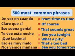 most common phrases in spanish