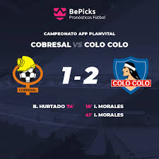 When the odds are 1.44 the expected chance of winning is 69%, but this team actually wins 63% matches with these odds. Cobresal Vs Colo Colo Predictions Preview And Stats