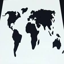 World Map Stencil Usa Map Stencil 12 For About Maps