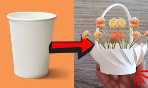 diy basket from a paper cup