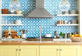 Kitchen With A Creative Tile Backsplash