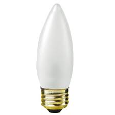 Incandescent Frost Torpedo Chandelier Bulb Type E26 Standard Base 40w 120v Lightbulb