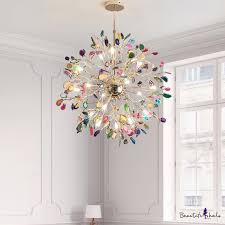 It's time to breathe new life into the mundane every day with timeless and truly transformative lighting. 18 Lights Starburst Chandelier Lighting Art Deco Metal Pendant Light With Agate Beautifulhalo Com