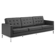 Garret Tufted Upholstered Faux Leather