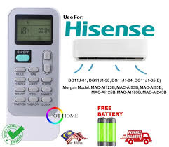 hisense morgan aircond remote control