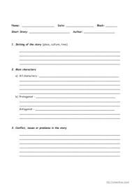 short story english esl worksheets pdf