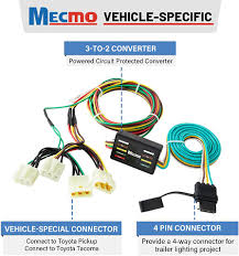 mecmo 4 pin trailer wiring harness for