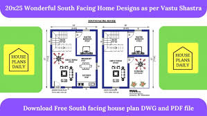 20x25 south facing home designs as per