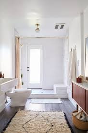 Hot showers with massaging shower heads. Best 40 Modern Bathroom Rug Floors Design Photos And Ideas Dwell
