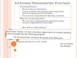 8 2 Inverse Trigonometric Functions
