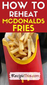 how to reheat mcdonalds fries in air fryer