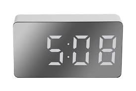 Led Mirror Alarm Clock Mini Home